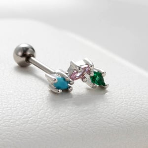 1 Piece Simple Series Simple Geometric Titanium Steel No Plating Material Zircon Women Stud Earrings h5